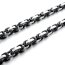 Byzantine king necklace silver black stainless steel UNISEX 8 mm/60 cm