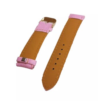 Wechsel Uhrenarmband Kunstleder rosa genarbt