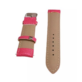 Wechsel Uhrenarmband Kunstleder pink genarbt