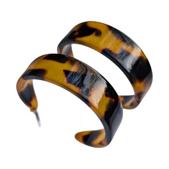 1 Paar Creolen Wild Leo Caramel