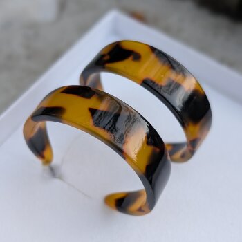 1 Paar Creolen Wild Leo Caramel