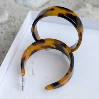 1 Paar Creolen Wild Leo Caramel