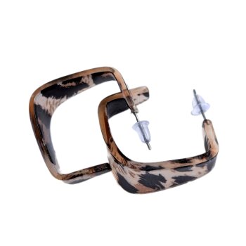 1 Paar Creolen Wild Leo Square