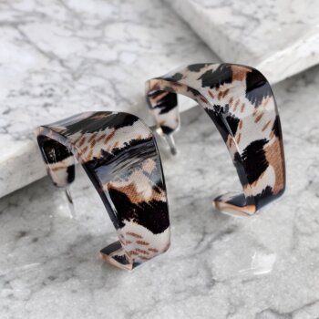 1 Paar Creolen Wild Leo Square