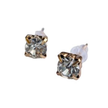 1 Paar Ohrstecker Sparkle goldfarben