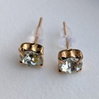 1 Paar Ohrstecker Sparkle goldfarben