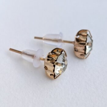 1 Paar Ohrstecker Sparkle goldfarben