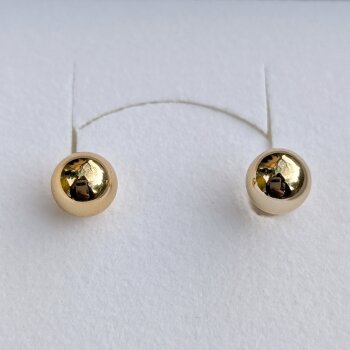 1 Paar Ohrstecker Bubble goldfarben