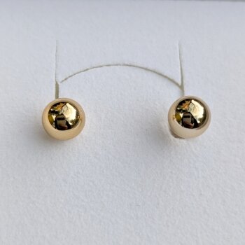 1 Paar Ohrstecker Bubble goldfarben