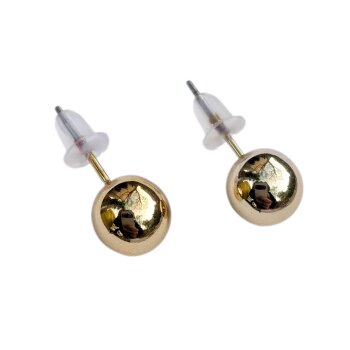 1 Paar Ohrstecker Bubble goldfarben