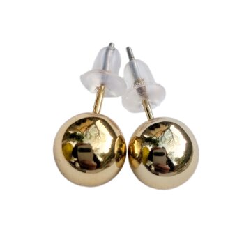 1 Paar Ohrstecker Bubble goldfarben