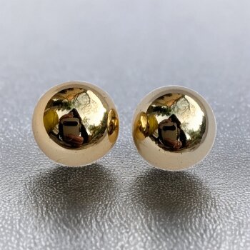 1 Paar Ohrstecker Bubble goldfarben