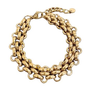 Armband Braided Edelstahl vergoldet