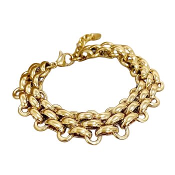 Armband Braided Edelstahl vergoldet