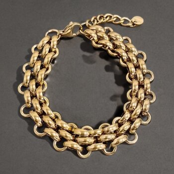 Armband Braided Edelstahl vergoldet