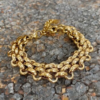 Armband Braided Edelstahl vergoldet