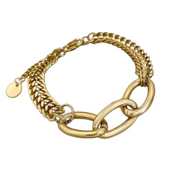Armband Fusion Edelstahl vergoldet