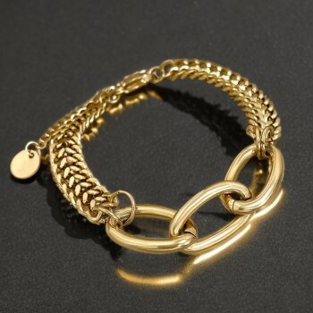 Armband Fusion Edelstahl vergoldet