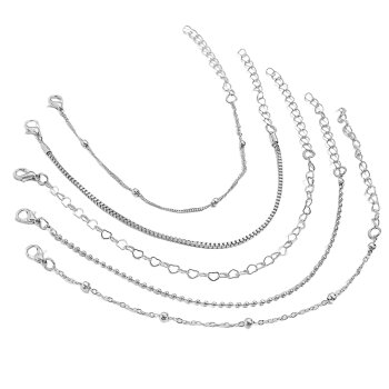 5 tlg. Armband Set Crush silberfarben