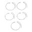 5 tlg. Armband Set Crush silberfarben