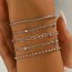 5 tlg. Armband Set Crush silberfarben