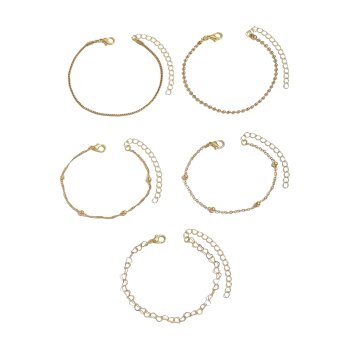 5 tlg. Armband Set Crush goldfarben