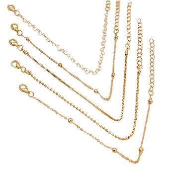 5 tlg. Armband Set Crush goldfarben