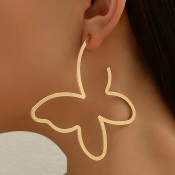 Creolen Butterfly goldfarben