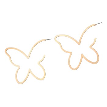 Creolen Butterfly goldfarben