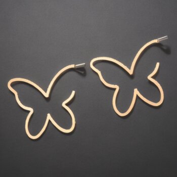 Creolen Butterfly goldfarben