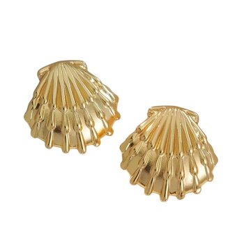 Ohrstecker Seashell Edelstahl goldfarben
