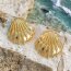 Ohrstecker Seashell Edelstahl goldfarben