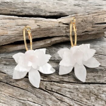 Ohrringe Floral goldfarben