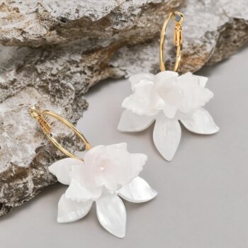Ohrringe Floral goldfarben