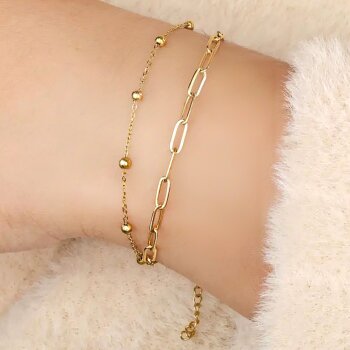 Armband Bubble Edelstahl goldfarben