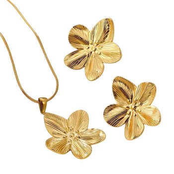 Schmuckset Cherry Blossom Edelstahl vergoldet