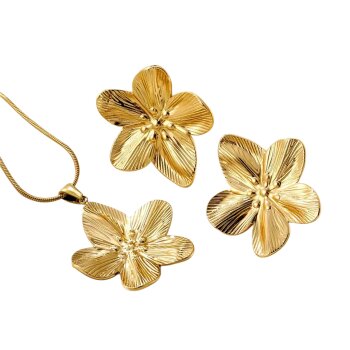 Schmuckset Cherry Blossom Edelstahl vergoldet