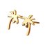 Ohrstecker Palme Edelstahl goldfarben
