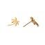 Ohrstecker Palme Edelstahl goldfarben