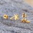 Ohrstecker Palme Edelstahl goldfarben