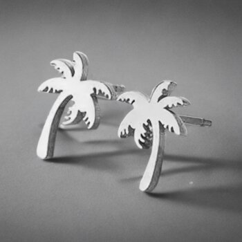 Ohrstecker Palme Edelstahl