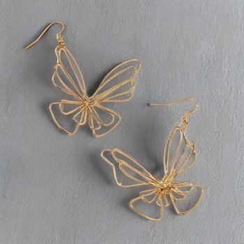 Ohrhänger Butterfly goldfarben