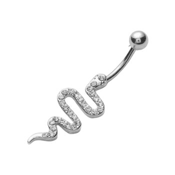 Bauchnabel Piercing Schlange Edelstahl