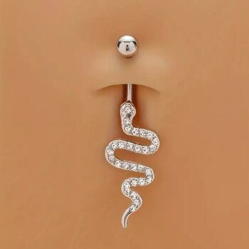 Bauchnabel Piercing Schlange Edelstahl