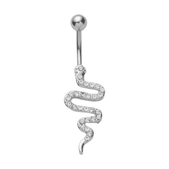 Bauchnabel Piercing Schlange Edelstahl