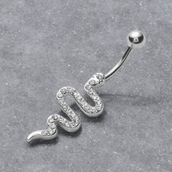 Bauchnabel Piercing Schlange Edelstahl