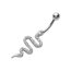 Bauchnabel Piercing Schlange Edelstahl