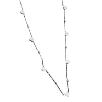 Collier Herzen Edelstahl