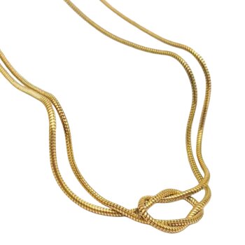Kette Knot Edelstahl vergoldet