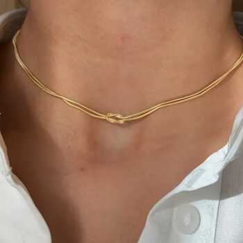 Kette Knot Edelstahl vergoldet
